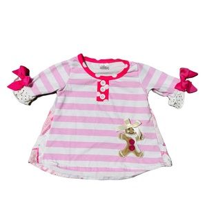 Infant girls gingerbread shirt 6/12 months